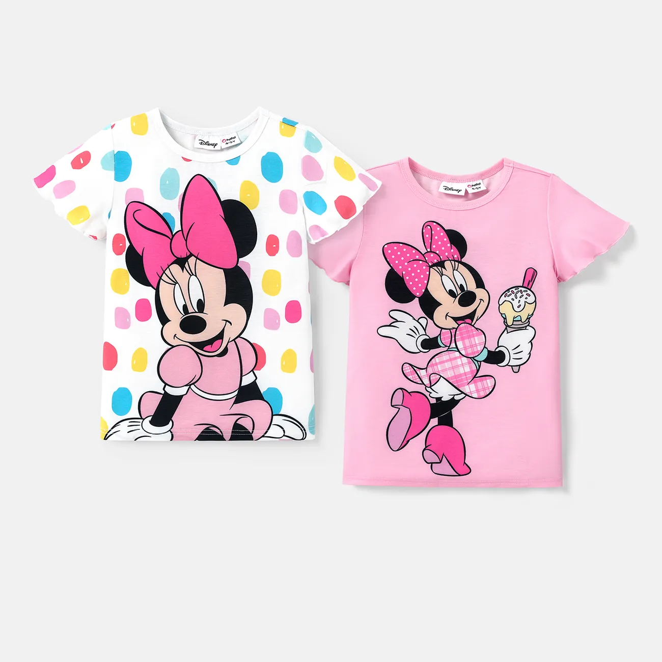 Disney Mickey and Friends Ostern Mädchen Flatterärmel Süß T-Shirts rosa big image 1