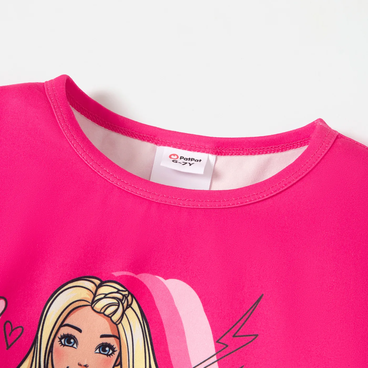 Barbie Kid Girl 2pcs Knot Hem Long-sleeve Top and Letter Print Leggings Pants Set   image 6