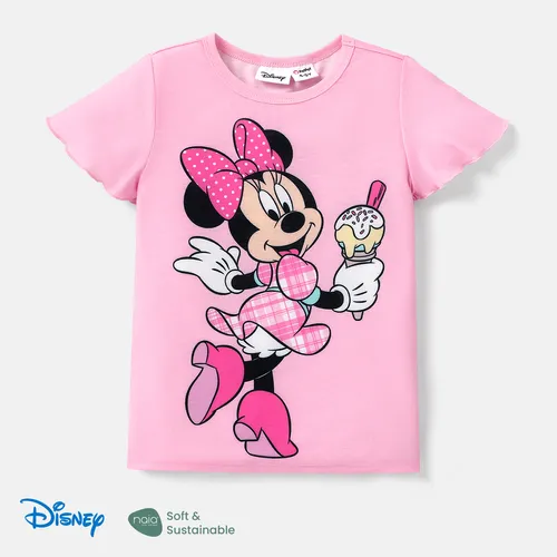 Disney Mickey and Friends Menina Mangas franzidas Bonito T-shirts