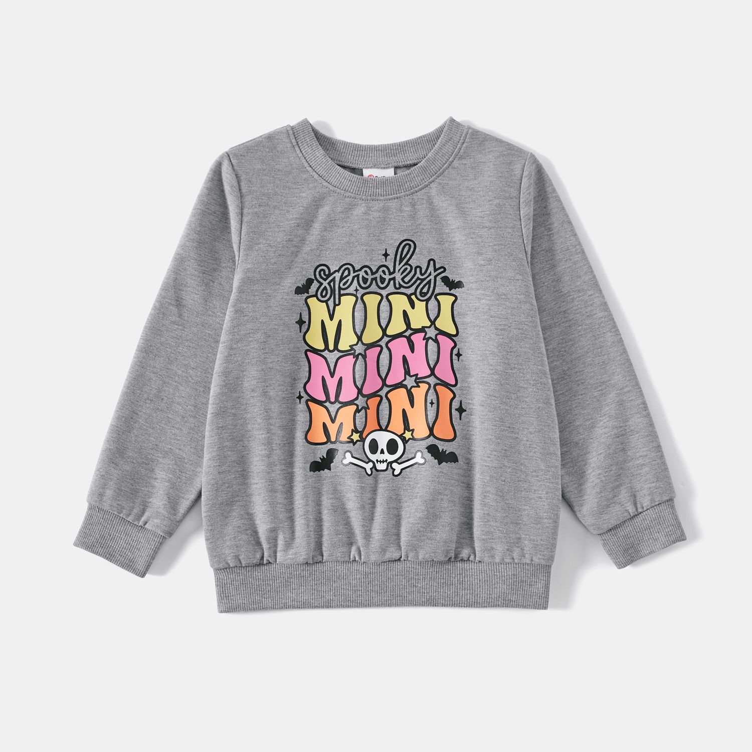 

Halloween Family Matching Solid Letter Print Tops