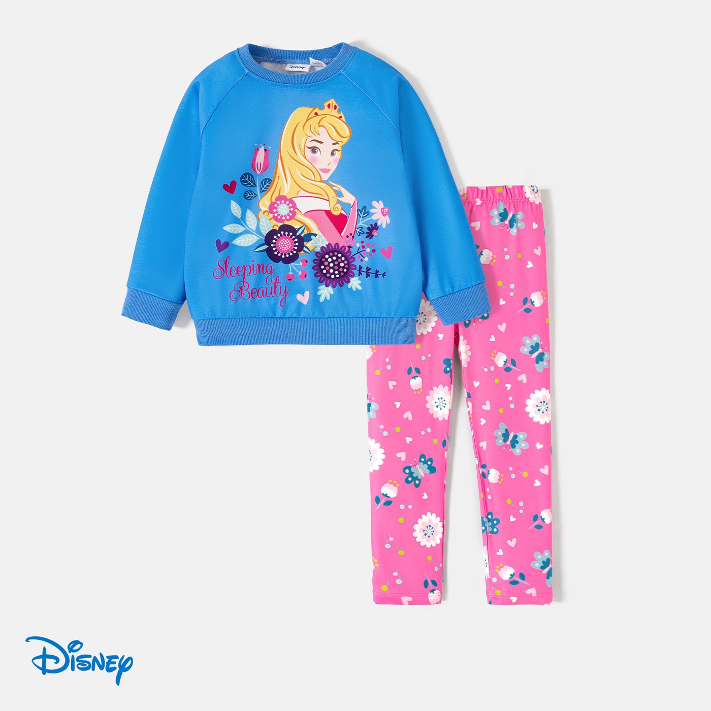 

Disney Princess Toddler Girl 2pcs Naia™ Character Print Long-sleeve Pullover Sweatshirt and Floral Print Pants Set