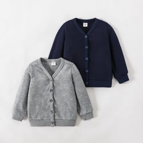 Toddler Boy School Uniform Solid Button Up Jacket