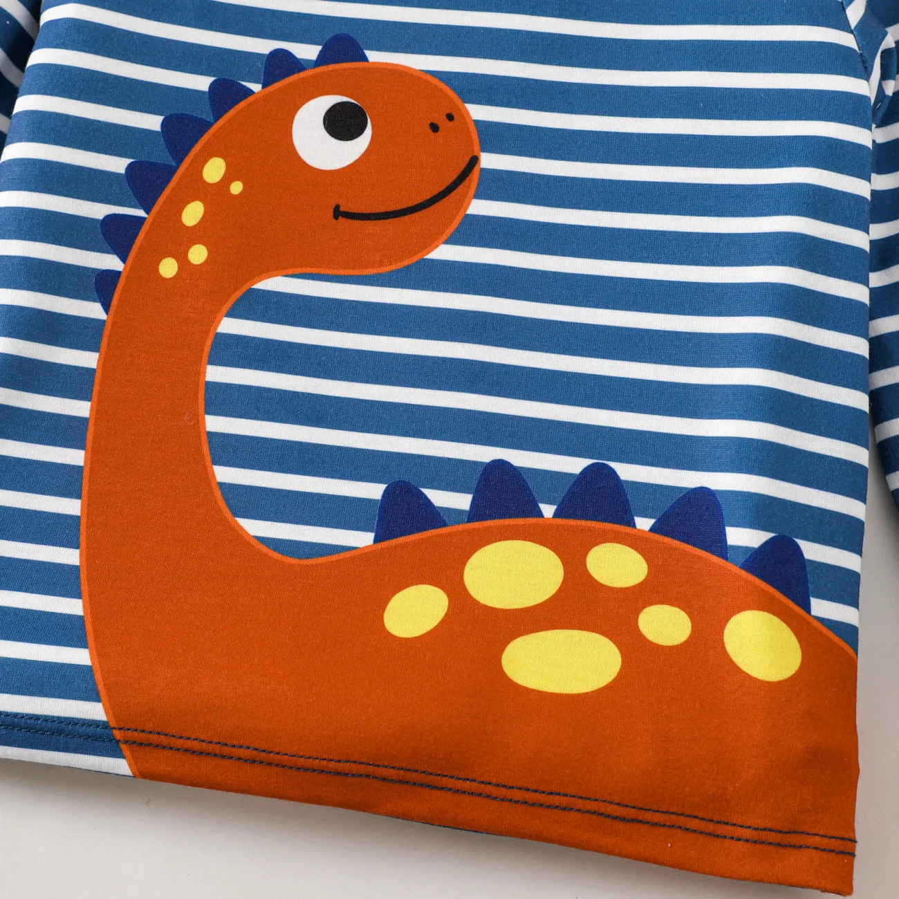 Toddler Boy Lion or Dinosaur Pattern T-shirt  Blue big image 1