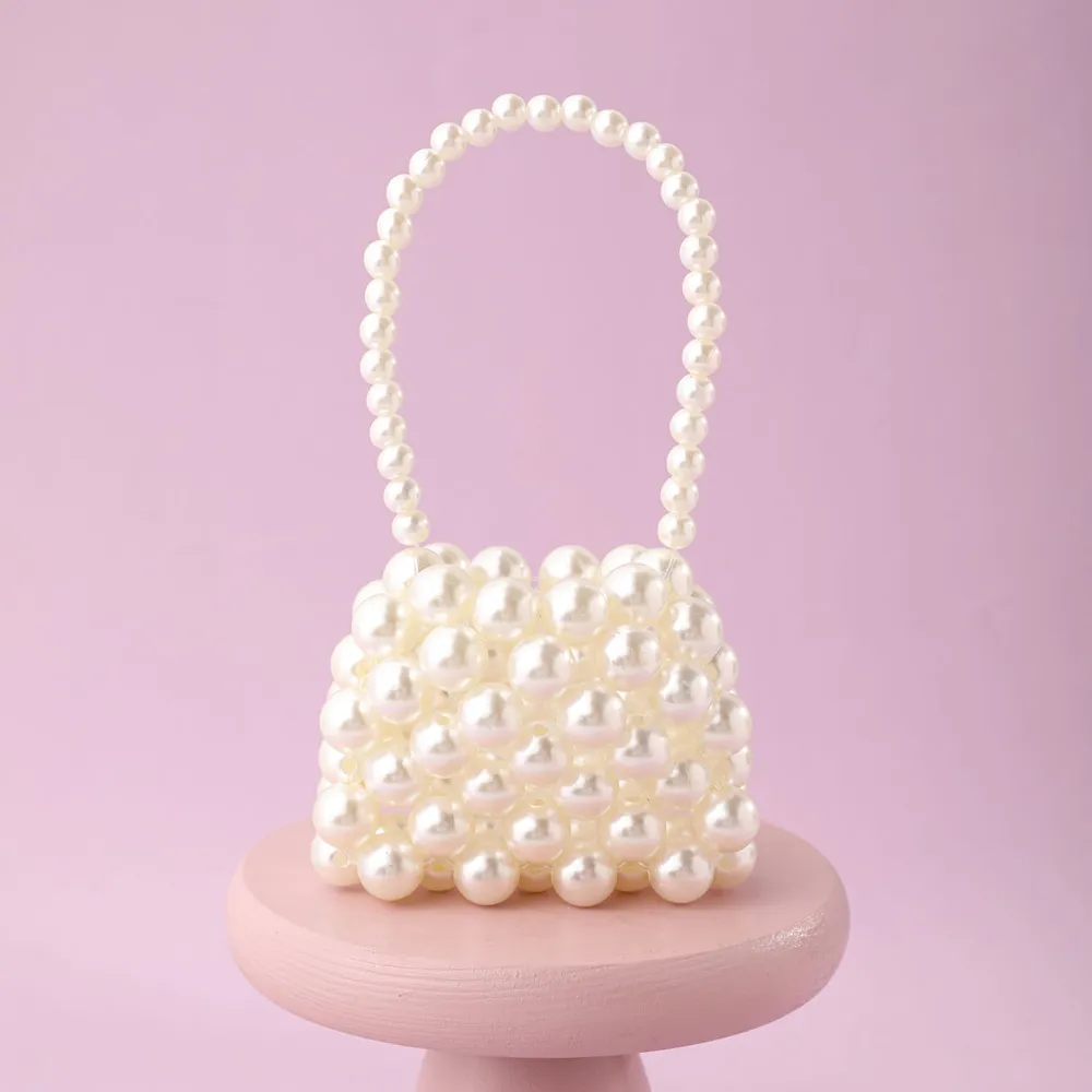 Toddler/Kid Mini Pearl Bag Handmade Beaded Bag big image 4