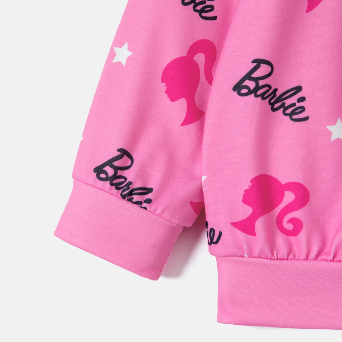 Barbie 2件 小童 女 甜美 卫衣套裝 粉色 big image 1