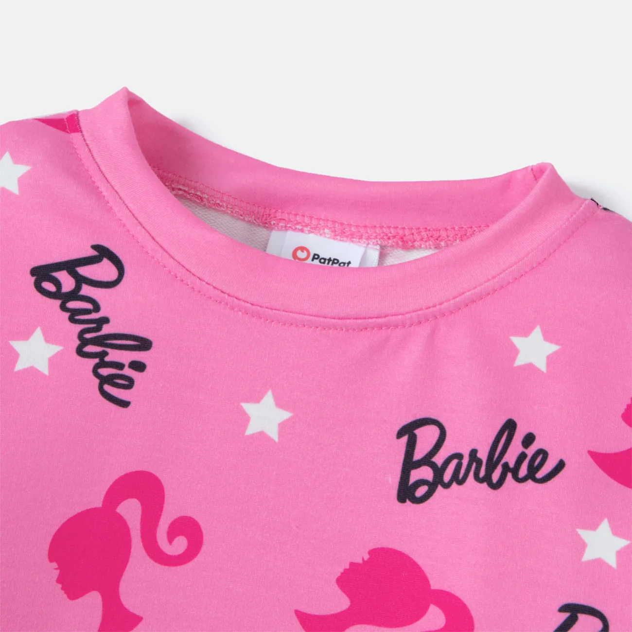 Barbie 2件 小童 女 甜美 卫衣套裝 粉色 big image 1