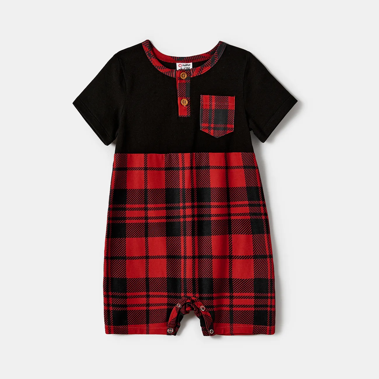 Natal Look de família Manga curta Conjuntos de roupa para a família Conjuntos Vermelho big image 1