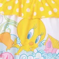 Looney Tunes Baby Girl 2pcs Character Polka Dots Print Cotton Ruffled Cami Top and Shorts Set  image 2
