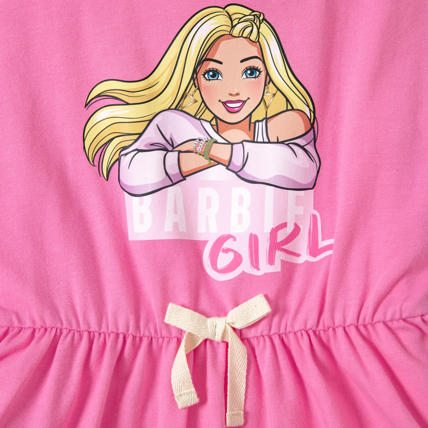 Barbie Toddler/Kid Girl Character & Letter Print Naia™ Short-sleeve Dress  image 5