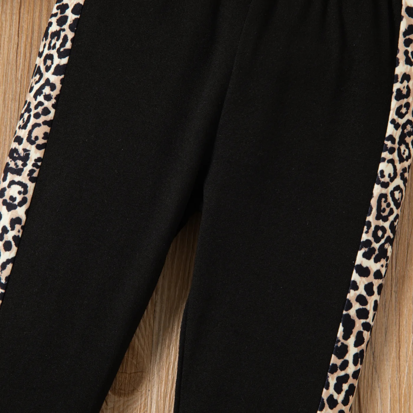 Toddler Girl Leopard Print Contrast Side Seam Leggings   image 4