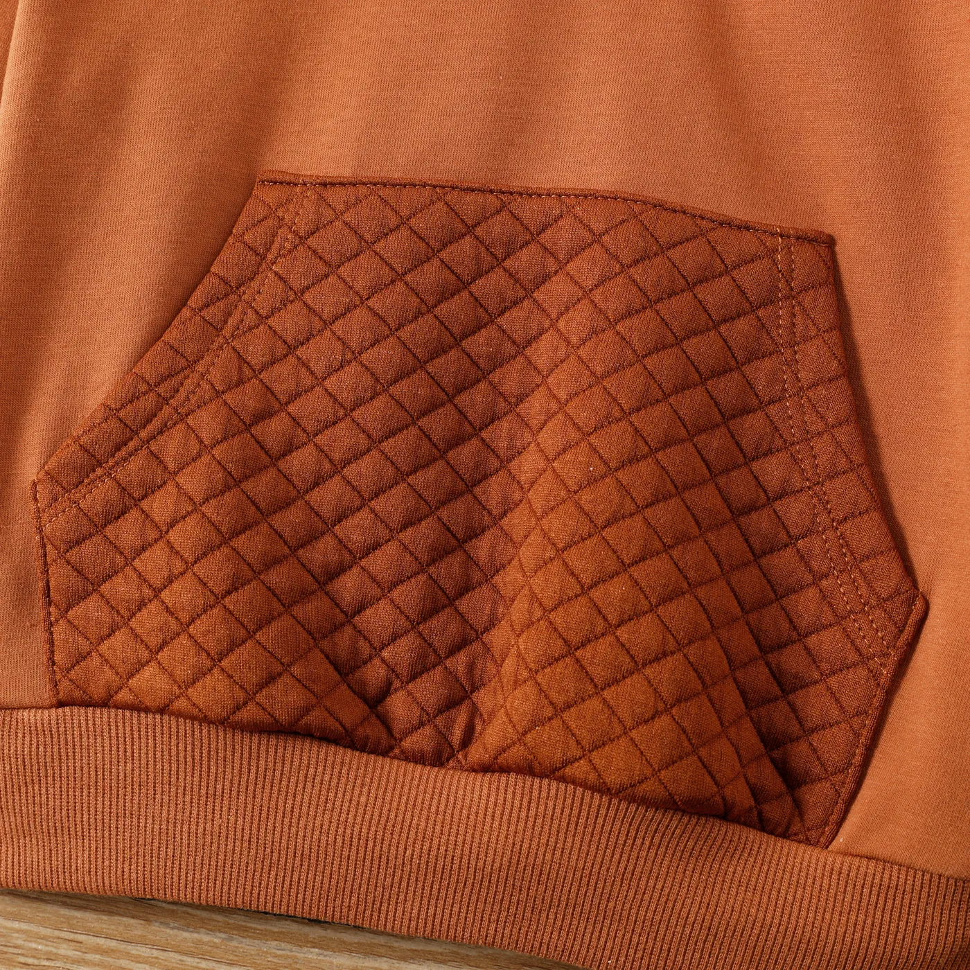 Criança Menino Com capuz Básico Sweatshirt amarelo marrom image 5