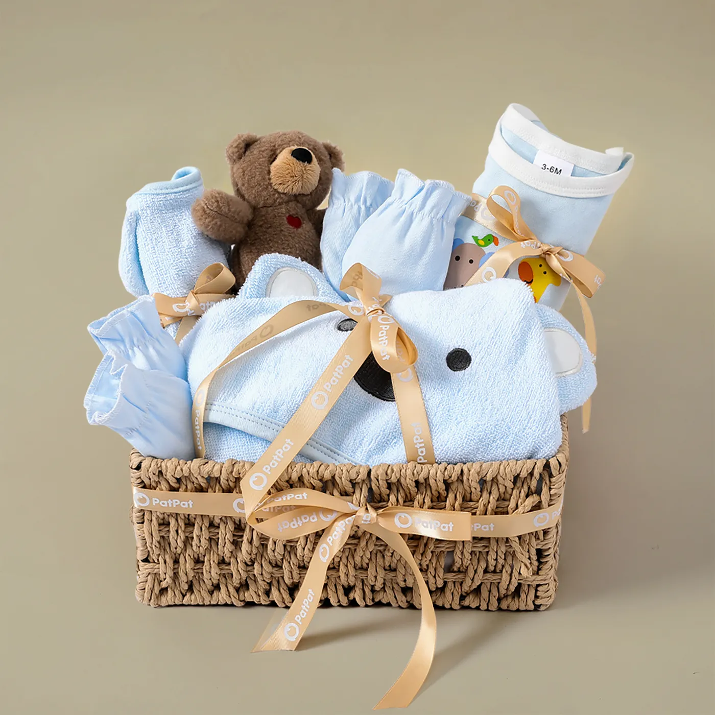 5pcs 100% Cotton Newborn Gift Set for Baby Boy (Animal Pattern)