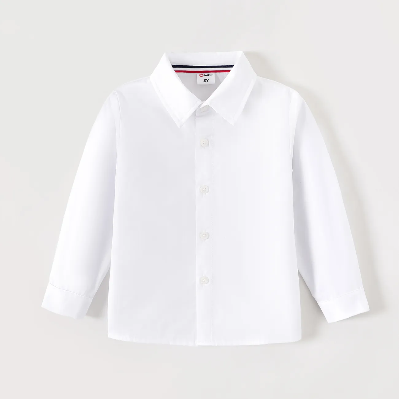 Toddler Boy/Girl School Uniform Long-sleeve Solid Shirt  big image 1