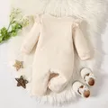 Baby Girl Rainbow Embroidered Ruffled Long-sleeve Jumpsuit   image 2