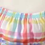 2pcs Baby Girl Colorful Stripe Smocked Cami Top and Shorts Set   image 5