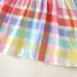 2pcs Baby Girl Colorful Stripe Smocked Cami Top and Shorts Set   image 4