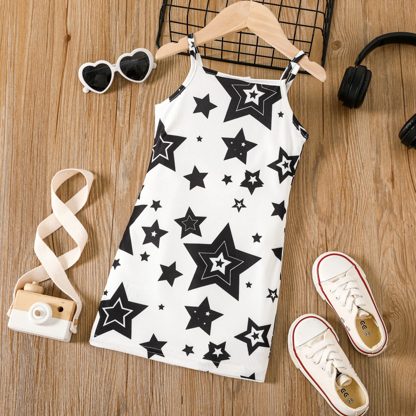 Toddler Girl Allover Stars Print Slip Dress  image 3