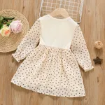 Toddler Girl Polka Dots Pattern Ruffle Trim Long-sleeve Dress   image 2