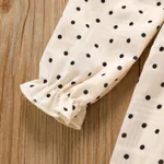 Toddler Girl Polka Dots Pattern Ruffle Trim Long-sleeve Dress   image 4