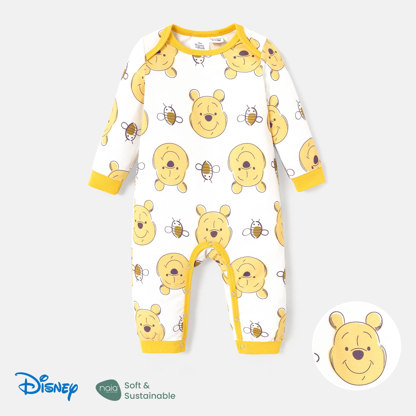 Disney Winnie The Pooh Baby Girl/Boy Naiaâ¢ Character Print Long-sleeve Jumpsuit