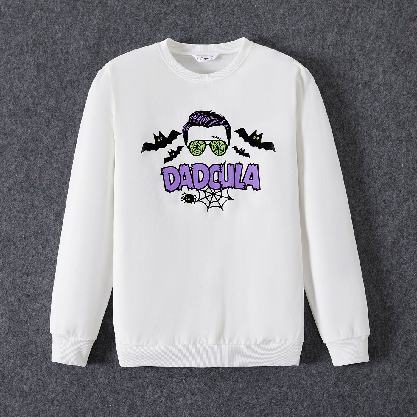 

Halloween Family Matching Letter& Bat Print Long Sleeve Tops