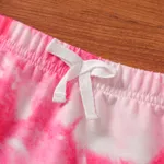 2pcs Toddler Girl Heart Print Tie Dye Long-sleeve Top and Skirt Set   image 4