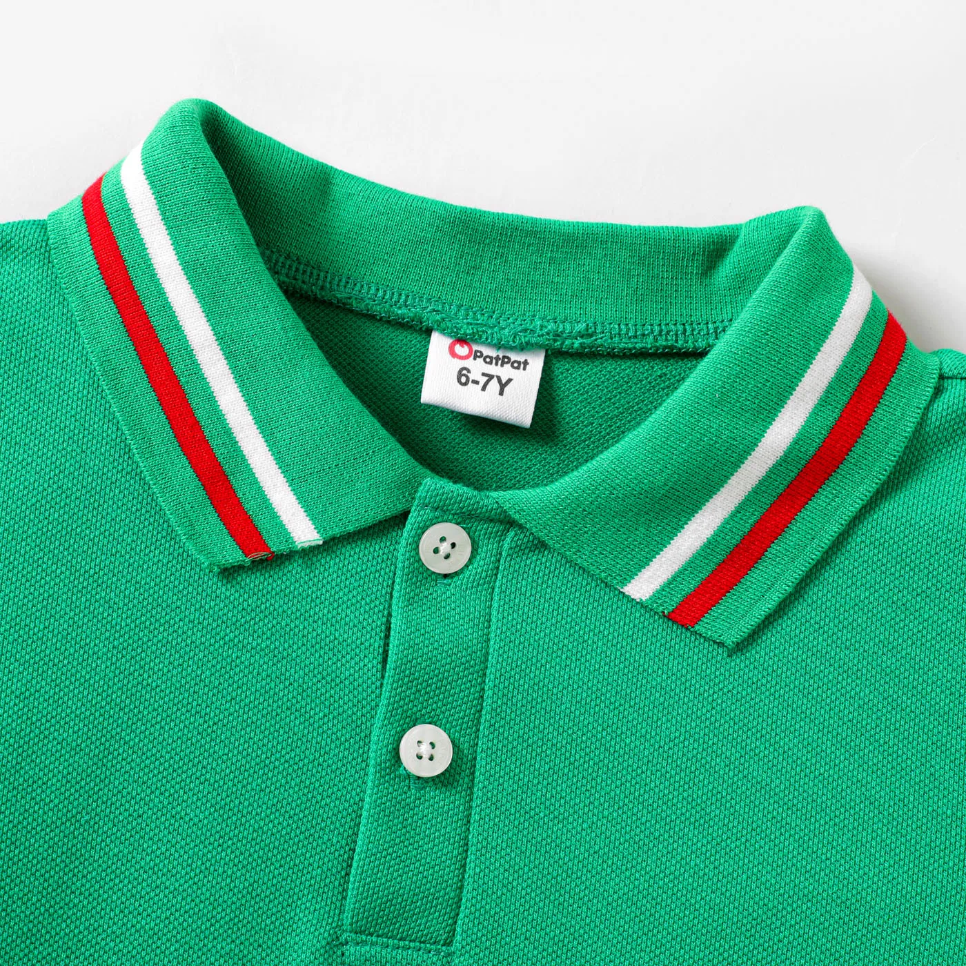 Kid Boy Striped Polo Neck Short-sleeve Tee   image 3