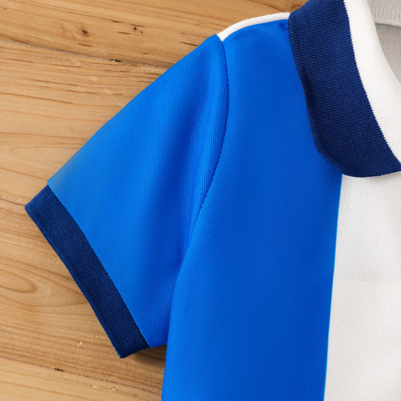 Toddler Boy Compass Graphic Colorblock Polo Neck Tee   OffWhite image 4
