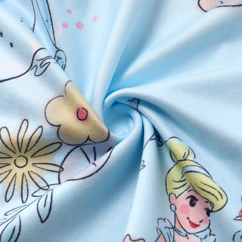 Disney Princess Baby Girl Floral & Character Print Ruffled Long-sleeve Dress   big image 5