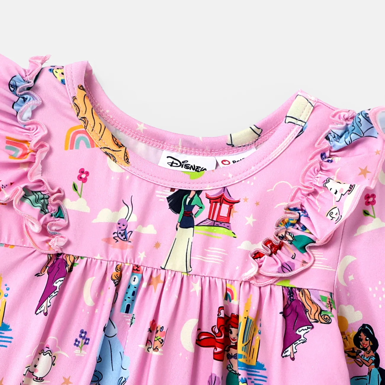 Disney Princess Kleinkinder Mädchen Rüschenrand Kindlich Kleider rosa big image 1