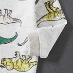 Family Matching Long Sleeved Dinosaur-Print Cotton Tops
  image 5