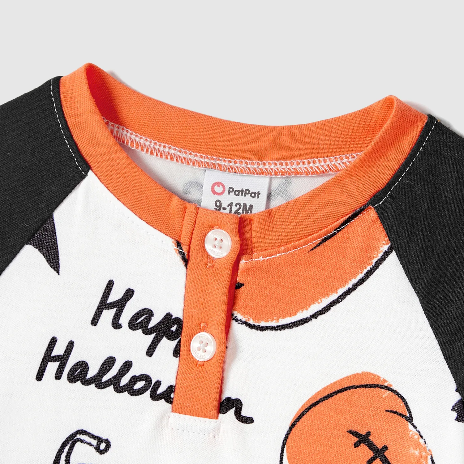Halloween Glow In The Dark BOO and bat Print Long-sleeve Pullover Sweatshirts  image 2