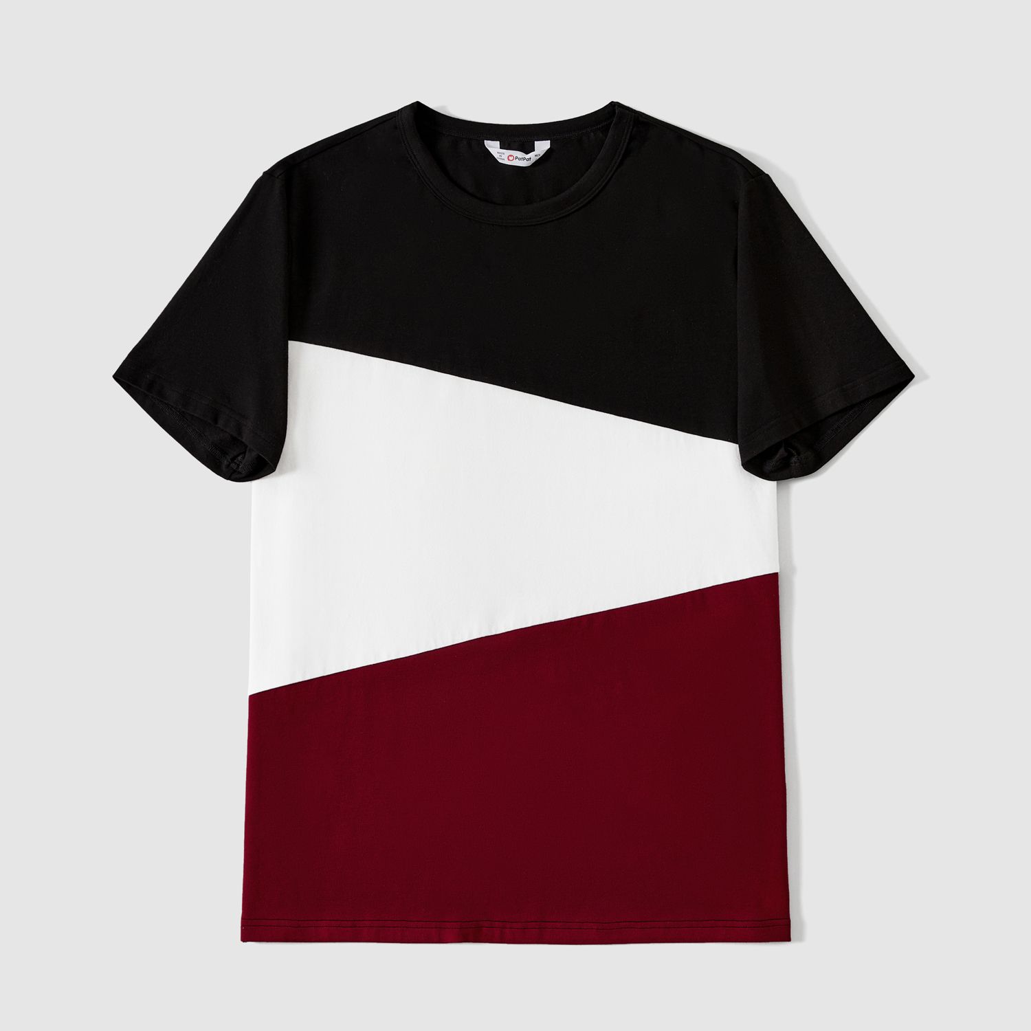 

Family Matching Solid Knit Ruched Bodycon Dresses And Color Block Short Sleeve Tops Sets