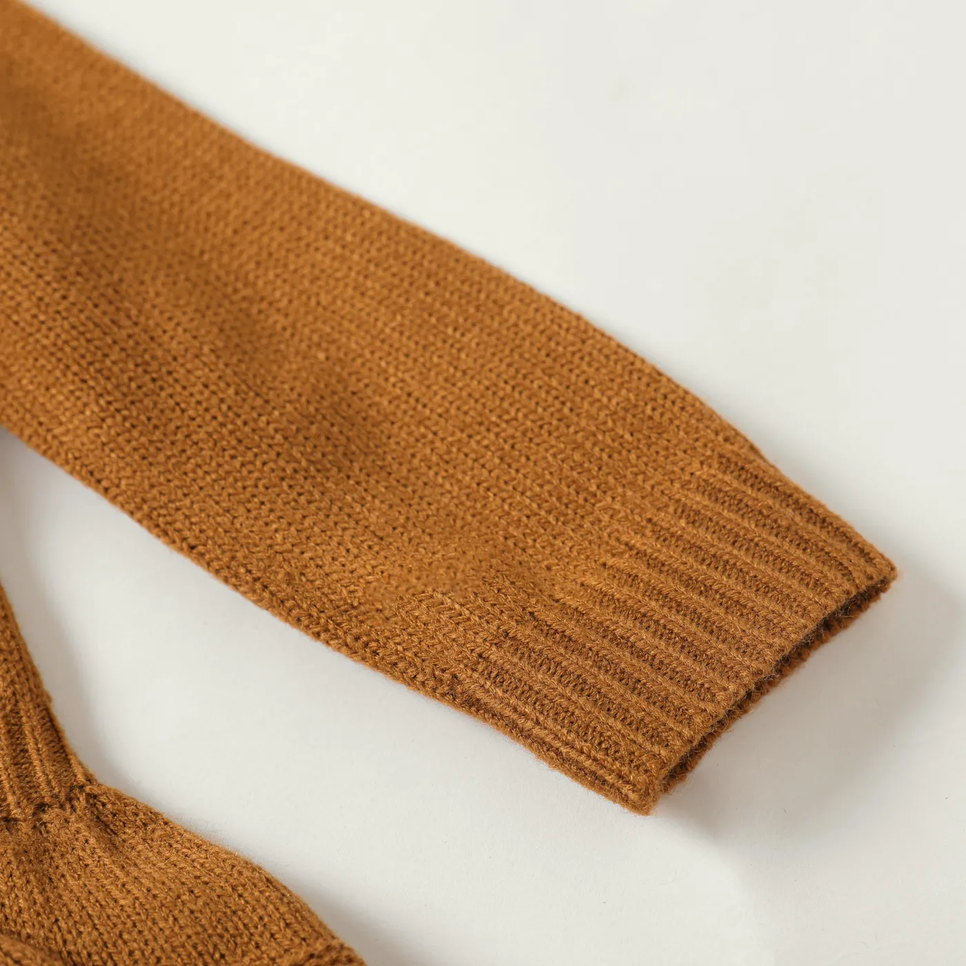 Toddler Girl Button Placket Peplum Cable Knit Sweater   image 6