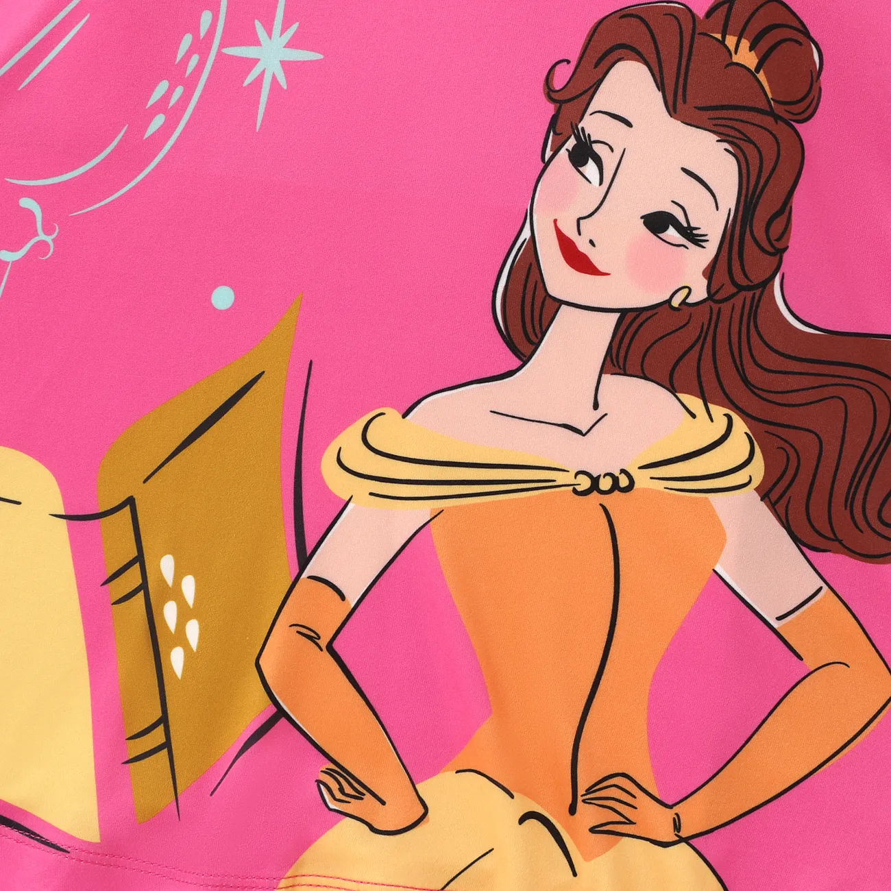 Disney Princess 小童 女 喇叭袖 甜美 連衣裙 粉色 big image 1