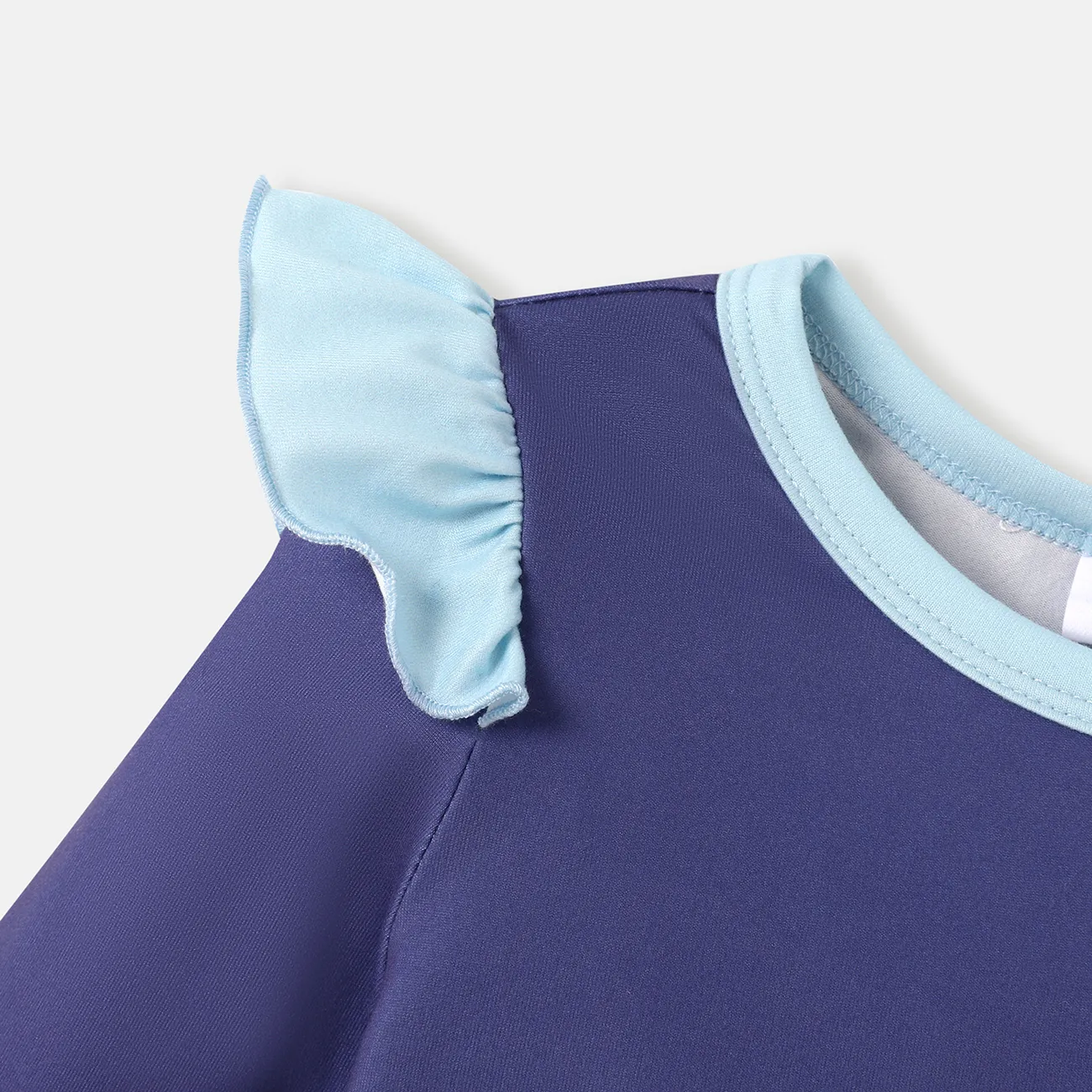 Disney Princess Toddler Girl Character Print Ruffled Long-sleeve Dress  Purple big image 1