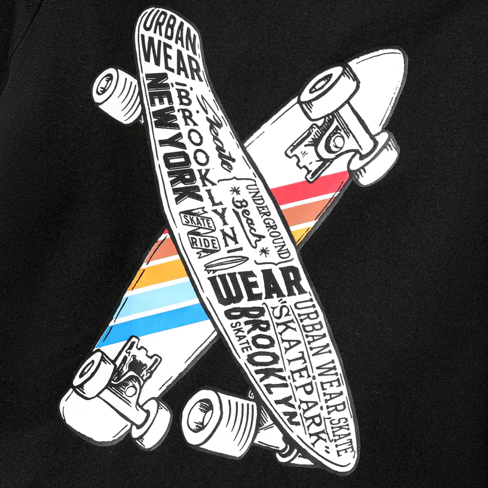 Toddler Boy Skateboard Print Long-sleeve Tee big image 3