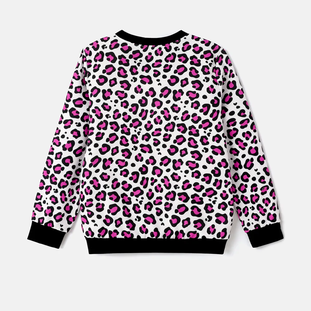 Barbie Toddler/Kid Girl Naia™ Letter Embroidered Leopard Pullover Sweatshirt   big image 4