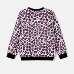 Barbie Toddler/Kid Girl Naia™ Letter Embroidered Leopard Pullover Sweatshirt   image 4