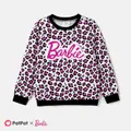 Barbie Toddler/Kid Girl Naia™ Letter Embroidered Leopard Pullover Sweatshirt   image 1