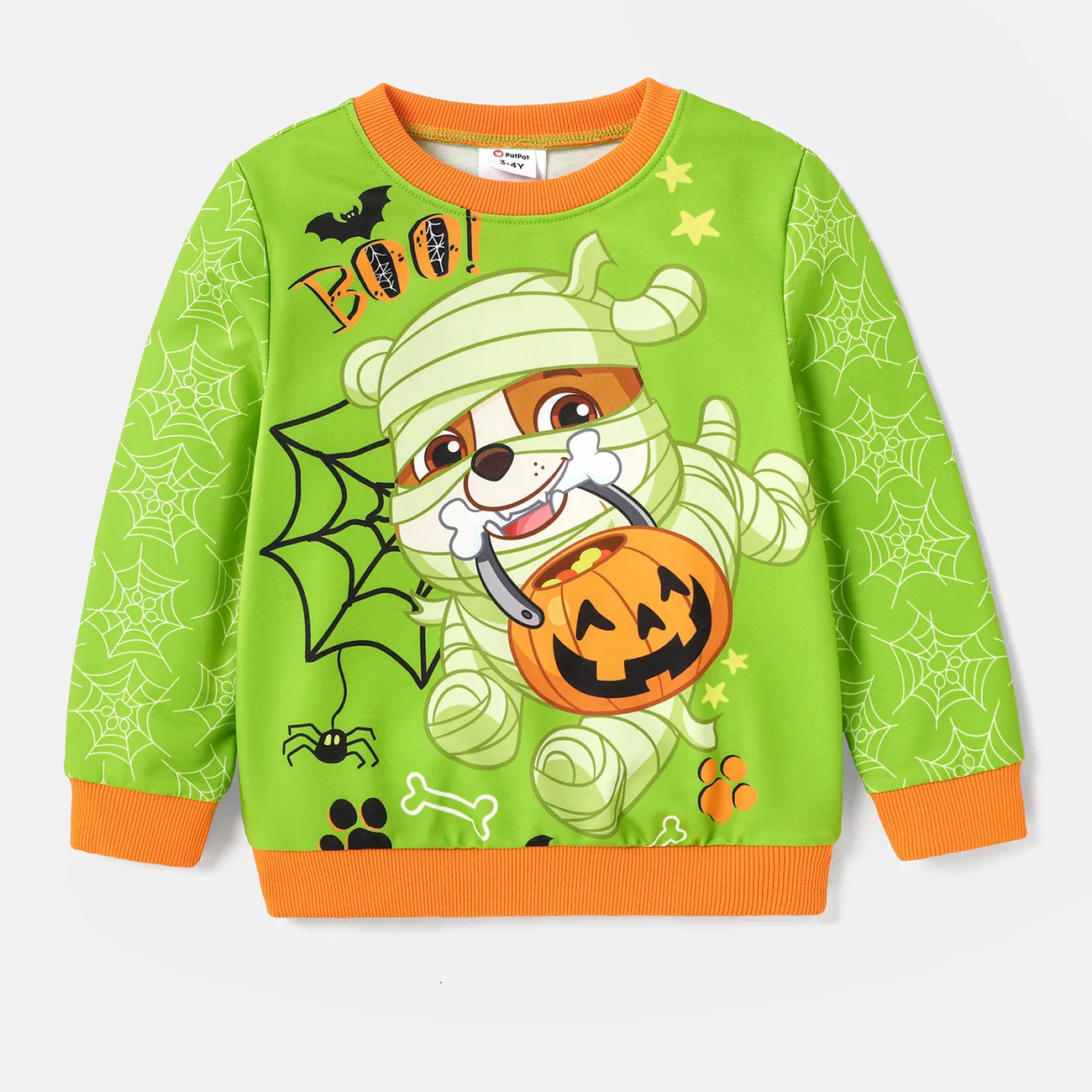 Helfer auf vier Pfoten Halloween Kleinkinder Unisex Kindlich Hund Sweatshirts grün big image 1