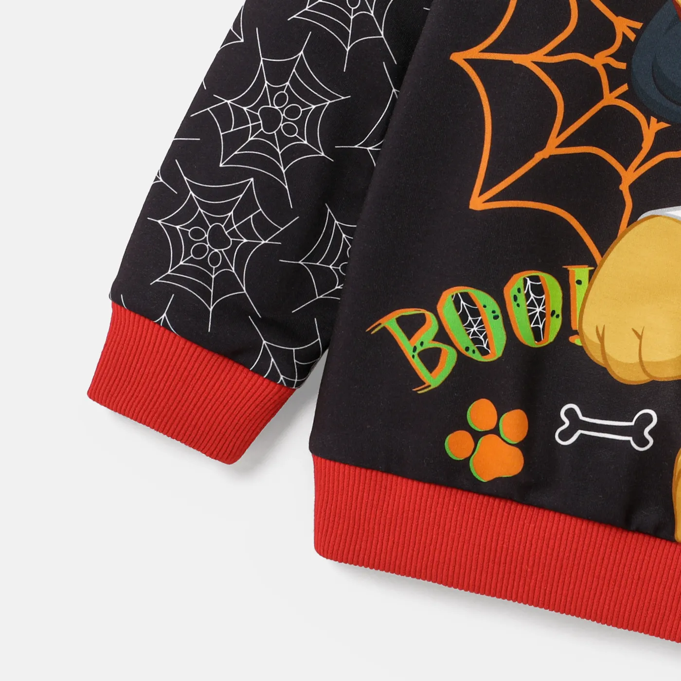PAW Patrol Halloween Toddler Girl/Boy Character Print Long-sleeve Pullover Sweatshirt  Black image 4