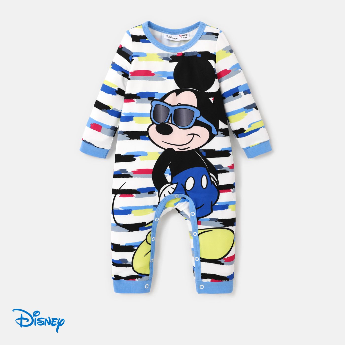 

Disney Mickey and Friends Baby Girl Character & Dots Print Long-sleeve Jumpsuit