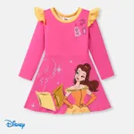 Disney Princess Criança Menina Mangas franzidas Bonito Vestidos Rosa