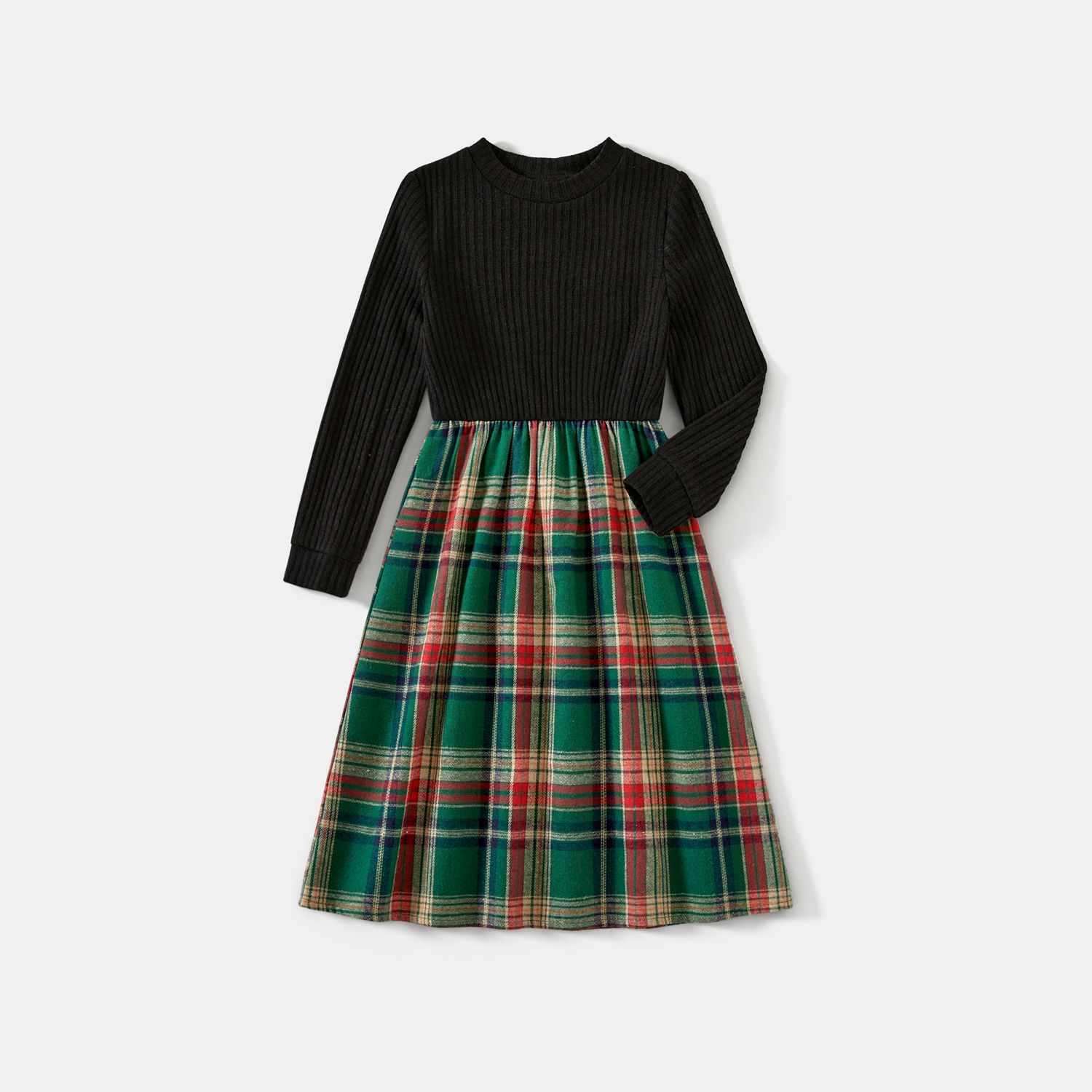 

Family Matching Plaid Long Sleeve Dresses and Plaid Long Sleeve Button Tops Sets