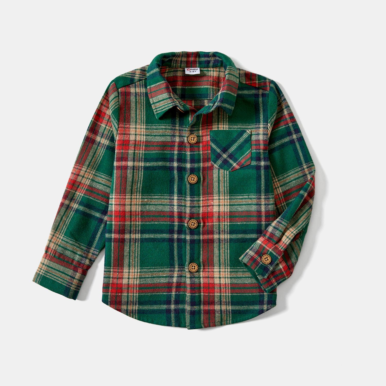 

Family Matching Plaid Long Sleeve Dresses and Plaid Long Sleeve Button Tops Sets