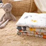100% algodão cartoon animal padrão dinossauro cobertores de bebê 6 camadas de gaze de algodão absorvente macio cobertor de recém-nascidos lenços de banho  image 3