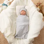 3-pack 100% Cotton Plain Newborn Wearable Blankets & Beanie Hat & Gloves  image 3