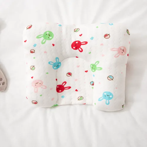 Bebê 100% algodão colorido travesseiro bonito dos desenhos animados travesseiro de modelagem de cabeça de bebê para prevenir a síndrome da cabeça chata