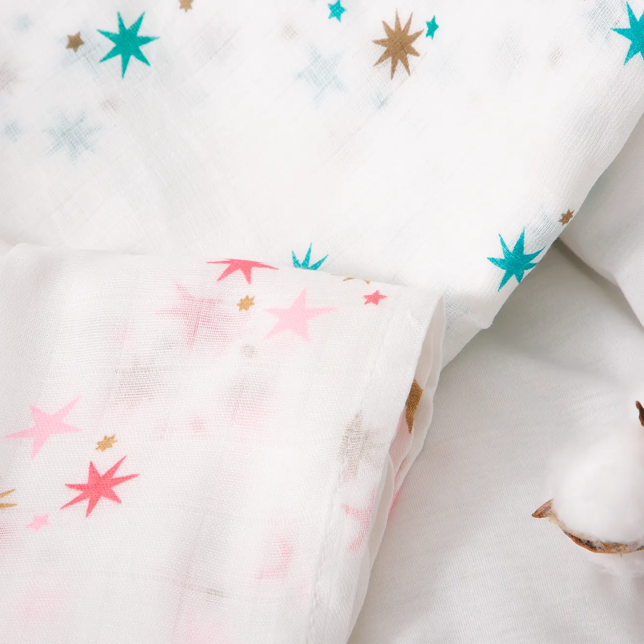 100% Cotton Gauze Newborn Baby Quilt Mantas portátiles Recibiendo ropa de cama para niños para el verano Rosado big image 1